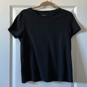 Talbots Med Black Cotton Tee Shirt